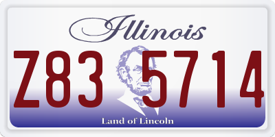 IL license plate Z835714