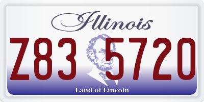 IL license plate Z835720