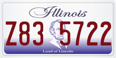 IL license plate Z835722