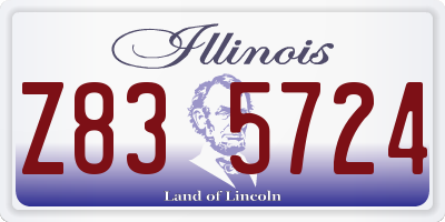 IL license plate Z835724