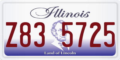 IL license plate Z835725