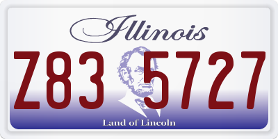 IL license plate Z835727