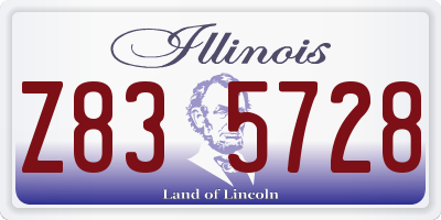IL license plate Z835728