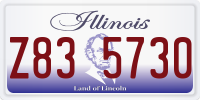 IL license plate Z835730