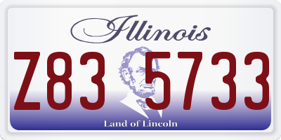 IL license plate Z835733