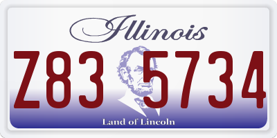IL license plate Z835734