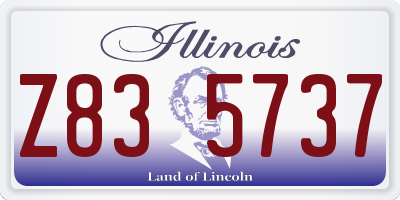 IL license plate Z835737