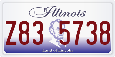 IL license plate Z835738