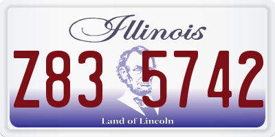 IL license plate Z835742