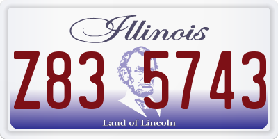 IL license plate Z835743