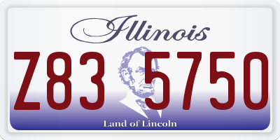 IL license plate Z835750