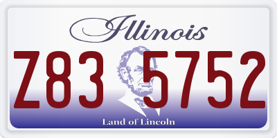 IL license plate Z835752