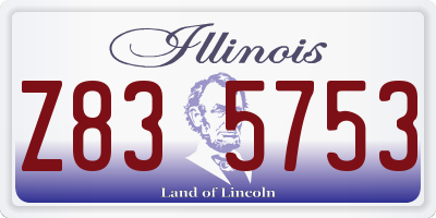 IL license plate Z835753