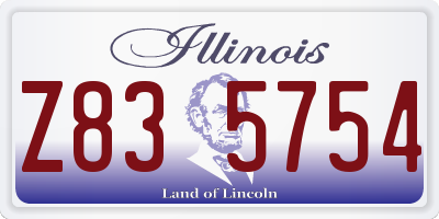 IL license plate Z835754