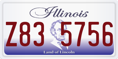 IL license plate Z835756