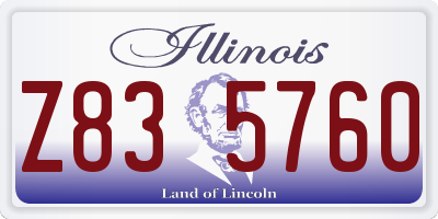 IL license plate Z835760