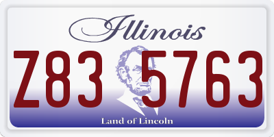 IL license plate Z835763