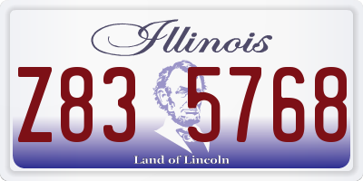 IL license plate Z835768