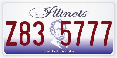 IL license plate Z835777
