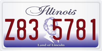 IL license plate Z835781
