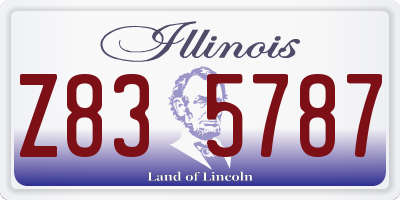 IL license plate Z835787