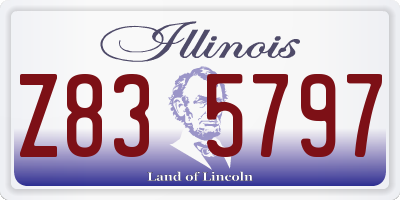 IL license plate Z835797