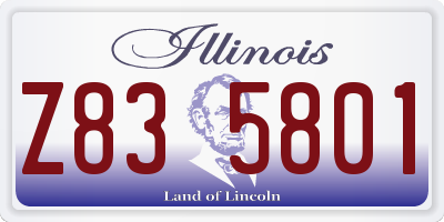 IL license plate Z835801