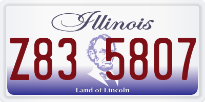 IL license plate Z835807