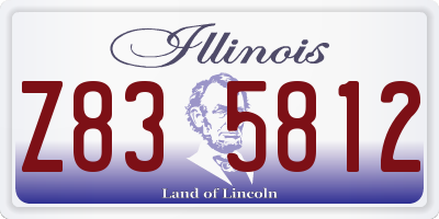 IL license plate Z835812