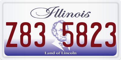 IL license plate Z835823