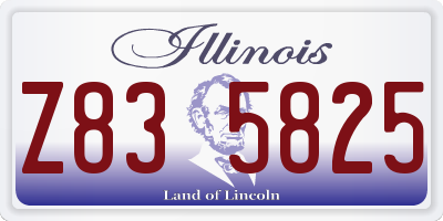 IL license plate Z835825