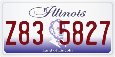 IL license plate Z835827