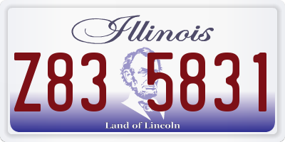 IL license plate Z835831