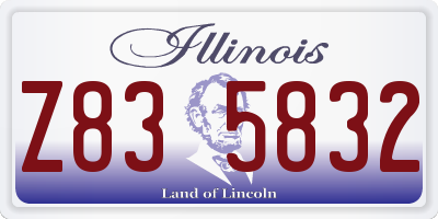 IL license plate Z835832