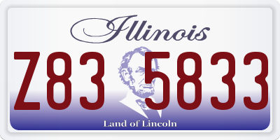 IL license plate Z835833