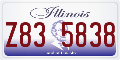 IL license plate Z835838