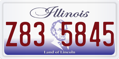 IL license plate Z835845