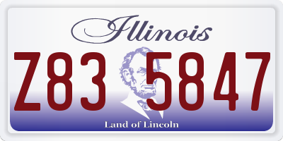 IL license plate Z835847