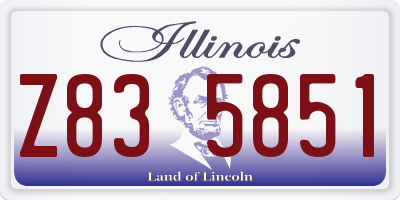 IL license plate Z835851