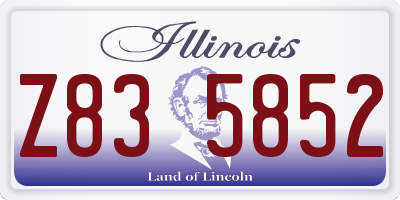 IL license plate Z835852