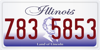 IL license plate Z835853