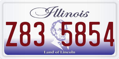 IL license plate Z835854
