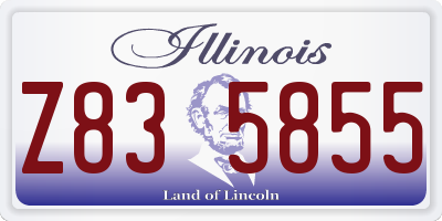 IL license plate Z835855