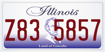 IL license plate Z835857