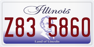IL license plate Z835860