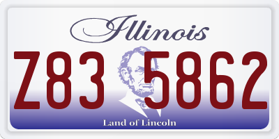 IL license plate Z835862