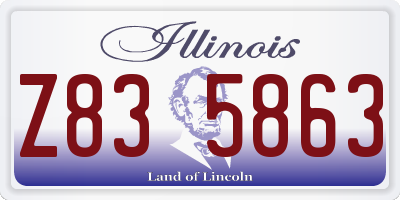IL license plate Z835863