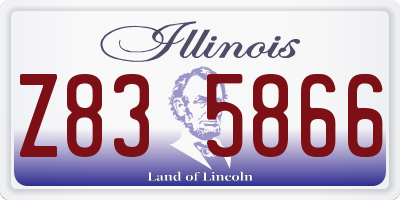 IL license plate Z835866