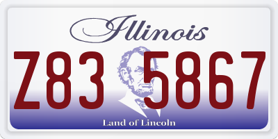 IL license plate Z835867