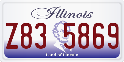 IL license plate Z835869
